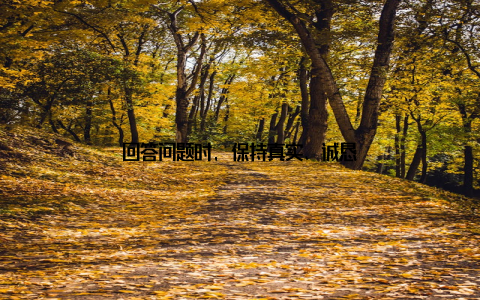 回答问题时, 保持真实、诚恳